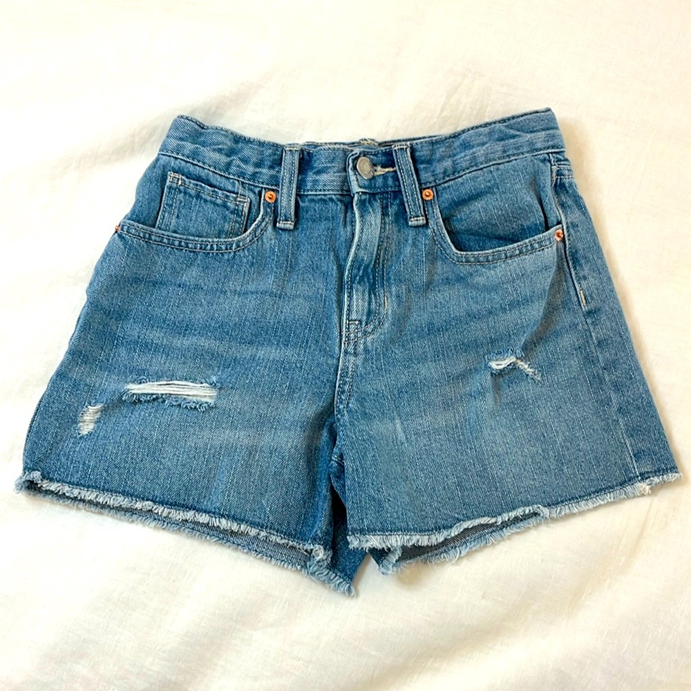 Old Navy Girls Distressed Denim High Rise Shorts Size 10